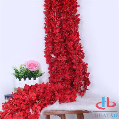 Trang trí hoa nhân tạo tường để trang trí, hoa hồng đỏ giả
